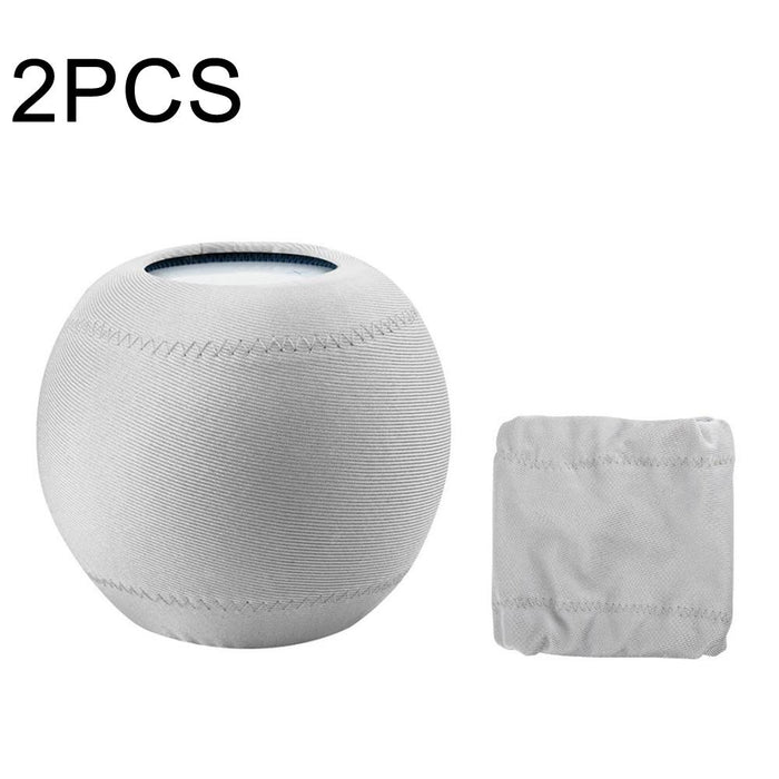 2 Pcs For Homepod Mini Smart Speaker Dust Cover Stretch Cloth Audio Protection Cover