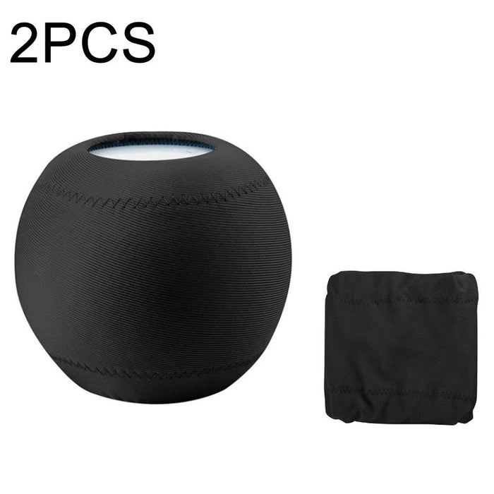 2 Pcs For Homepod Mini Smart Speaker Dust Cover Stretch Cloth Audio Protection Cover