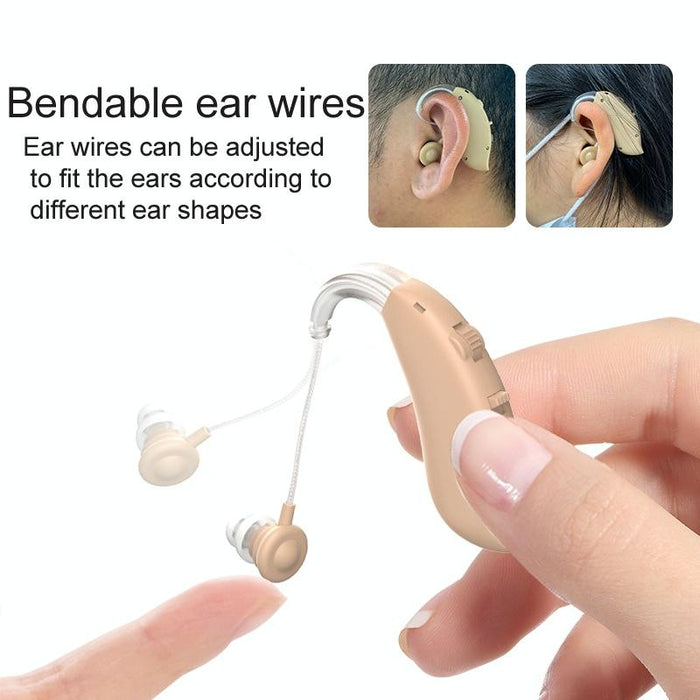 Rechargeable Hearing Aid Amplifier With Charging Pod Skin / White