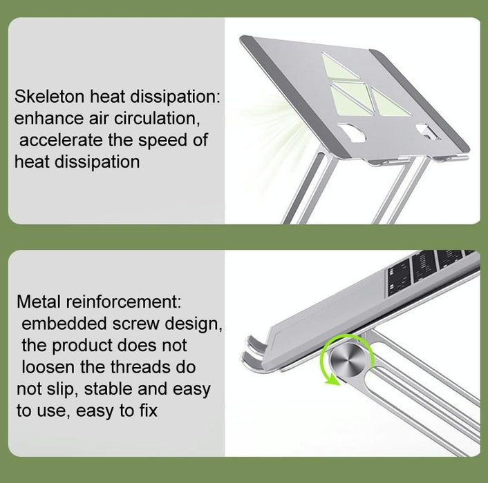 Aluminum Laptop Tablet Stand Foldable Elevated Cooling Rack