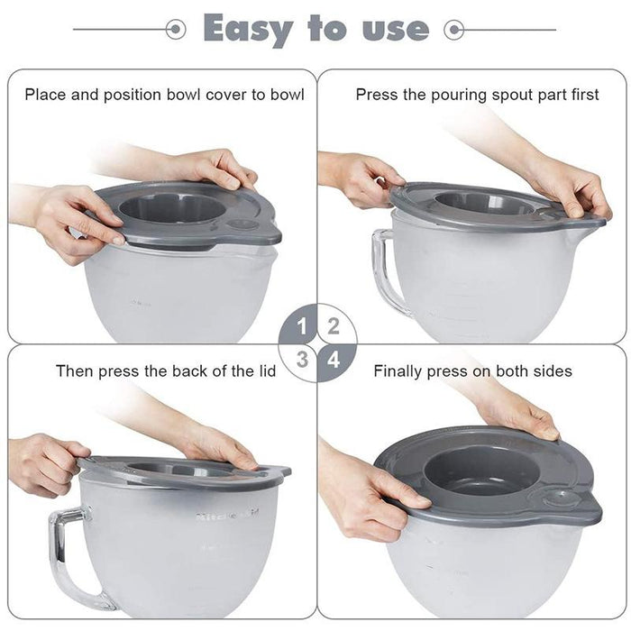 5Qt Tilt Head Stand Mixer Glass Bowl Seal Lid For Kitchenaid K5Gb