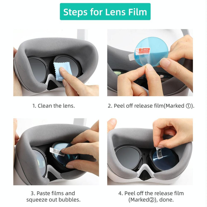 2 Pairs Lens Panel Film Set For Pico 4 Vr