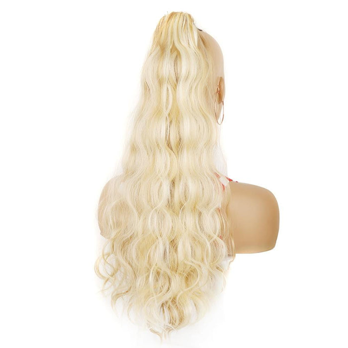 Fluffy Long Curly Tie On Ponytail Wig