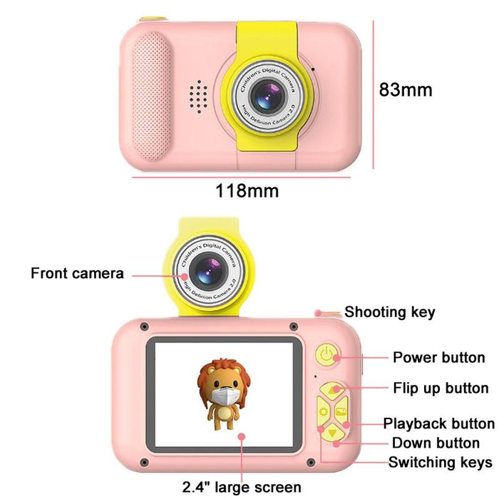 X101 Mini Hd Lens Reversible Child Camera - Blue