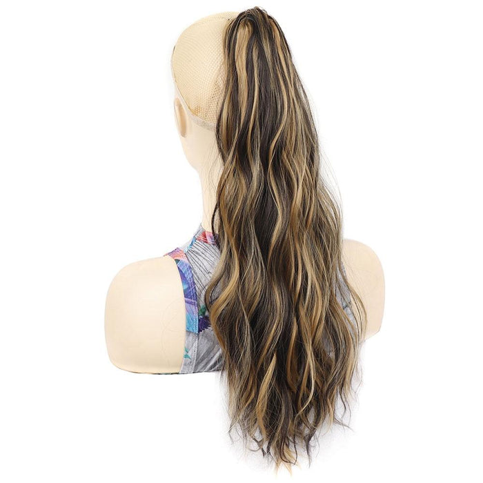 Long Water Ripple Clip On Ponytail Wig