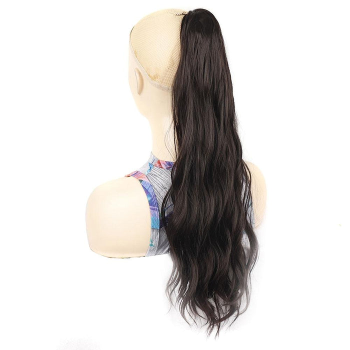 Long Water Ripple Clip On Ponytail Wig