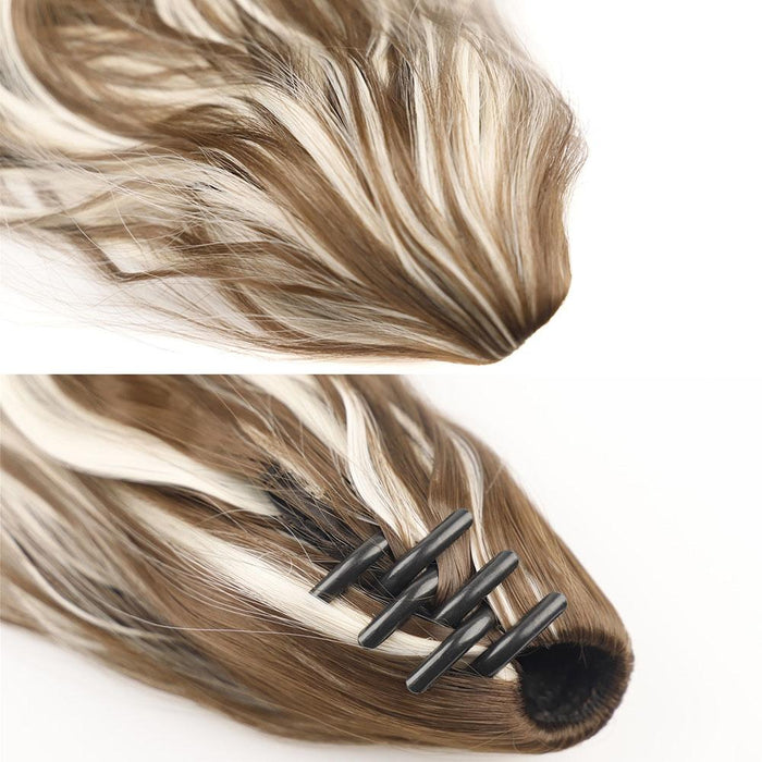 Long Water Ripple Clip On Ponytail Wig