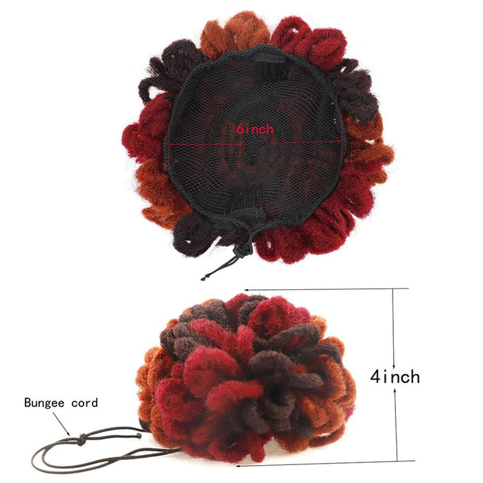 Shaggy Drawstring Dreadlock Bun 1B