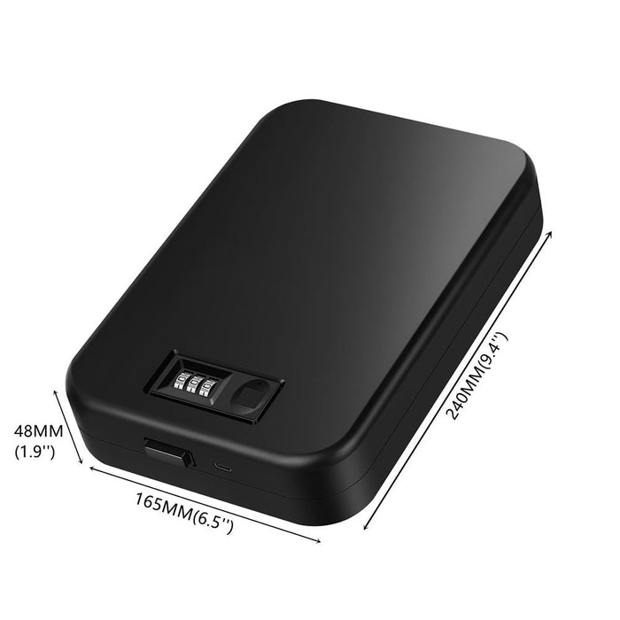 Metal Car Safety Box Fingerprint / Password Lock Model Os300C Black