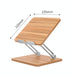 Desktop Liftable Wooden Tablet Laptop Support Stand Darkwood