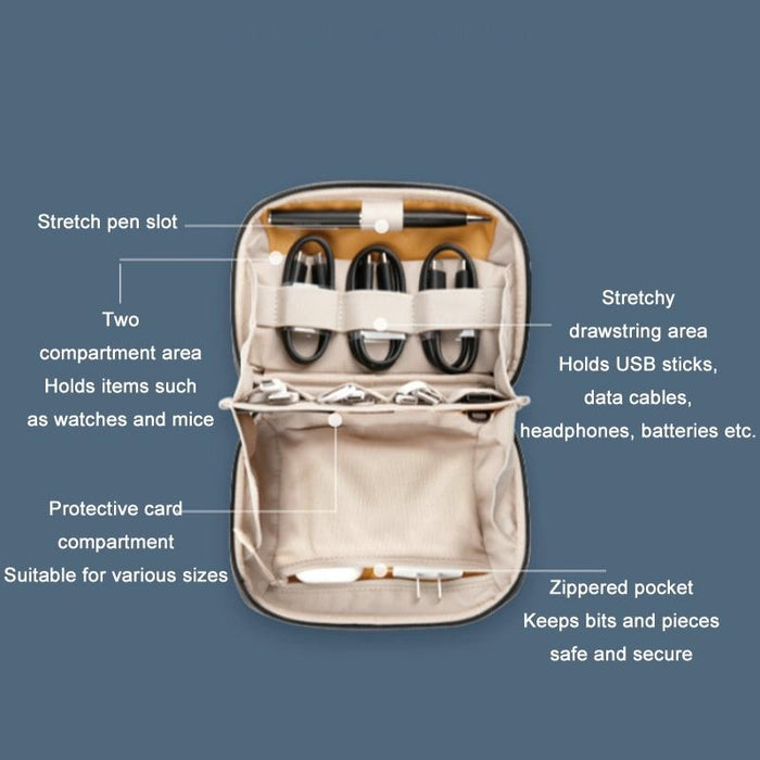 Travel Multifunctional Portable Digital Accessory Cable Organizer Size - Mini