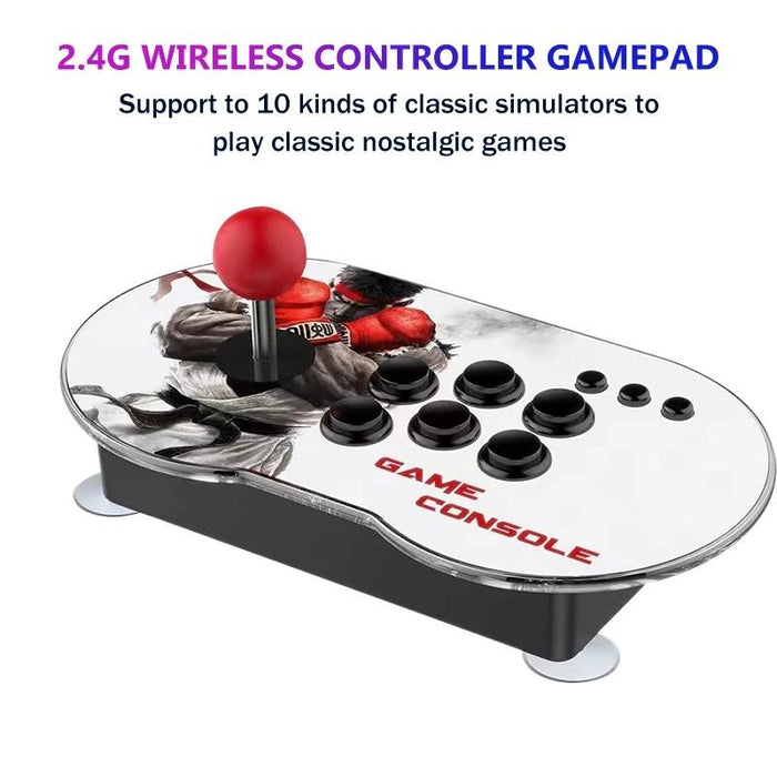 Tv Console Game Joystick Turret Hd 4K Game 3 Persons 32G Built-In 10000 Games & Wireless Handle