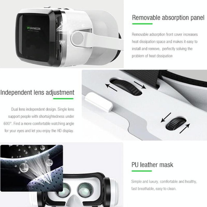 3d Vr Glasses Bluetooth Headset