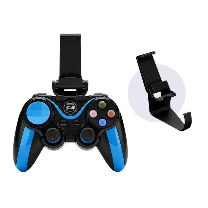 S9 For Android/Ios Phones Wireless Bluetooth Direct Play Game Handle With Holder Blue Black