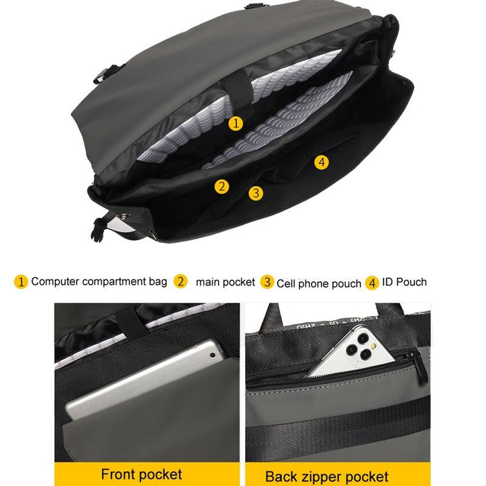 Anti-drop Crossbody Laptop Bag - Fits 13.3-16 Inch - Airbag