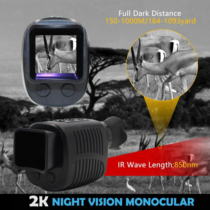 Video Pictures 5X Hd 1080P Digital Night Visual Instrument Infrared Single Tube Binoculars & 32G Memory