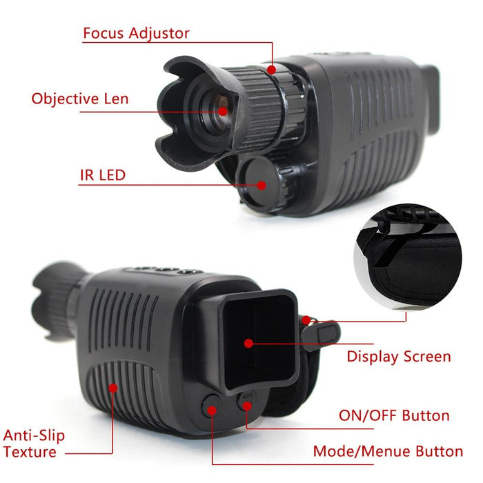 Video Pictures 5X Hd 1080P Digital Night Visual Instrument Infrared Single Tube Binoculars & 16G Memory & 4 In 1 Reader