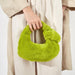 Rabbit Fleece Handbag Knotted Plush Tote