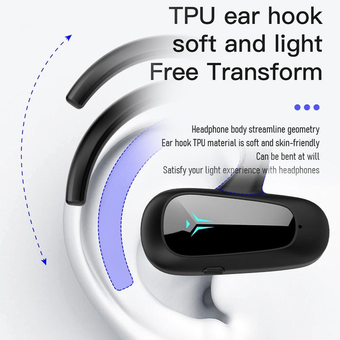 Bone Conduction Concepts Digital Display Stereo Bluetooth Earphones