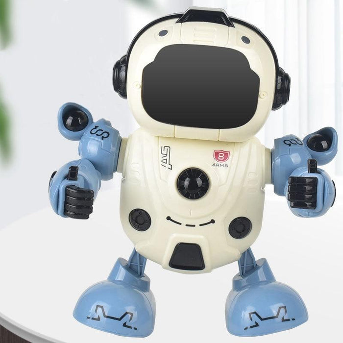 Intelligent Early Education Sound And Light Mechanical Robot Toys - 8 Blue