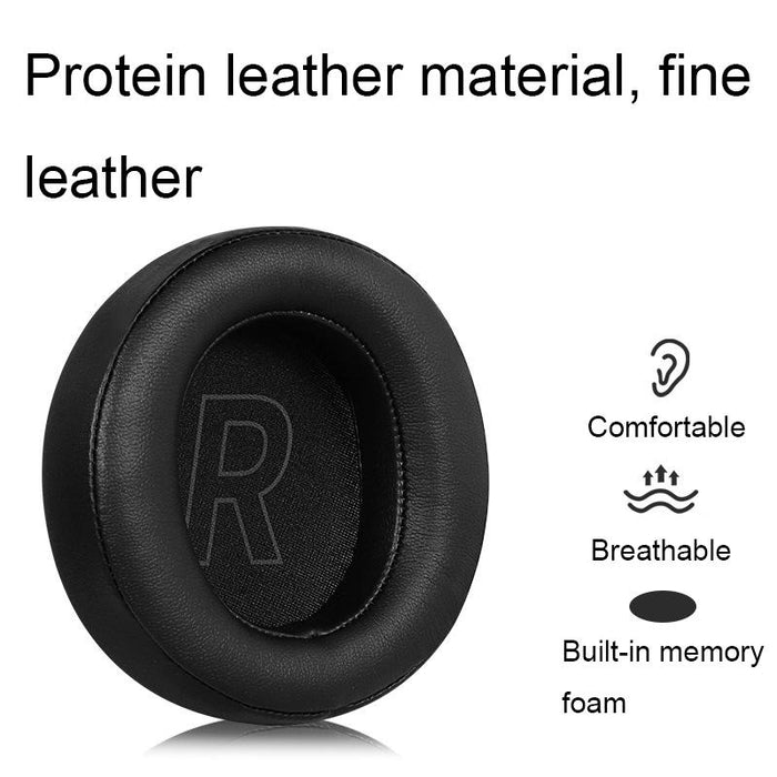 For Edifier G5Bt 2Pcs Leather Headset Breathable Sponge Cover Black