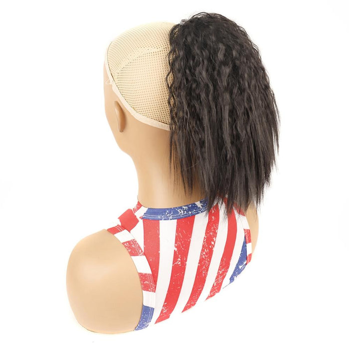 Fluffy Drawstring Perm Curly Wig Short Ponytail Colour 2