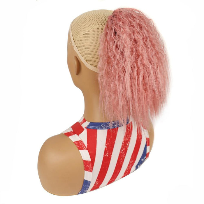 Fluffy Drawstring Perm Curly Wig Short Ponytail 2312