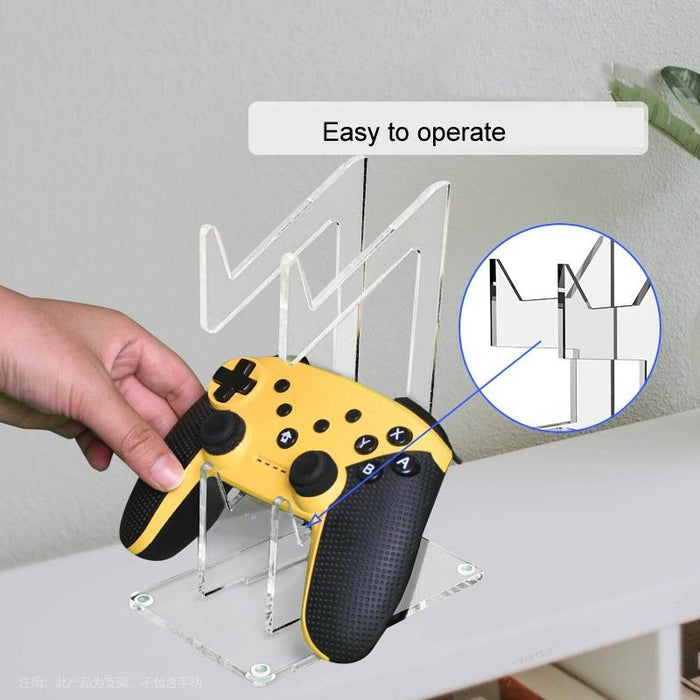 For Ps4/ Ps5/Ps3 Acrylic Double Layer Game Handle Storage Bracket Transparent