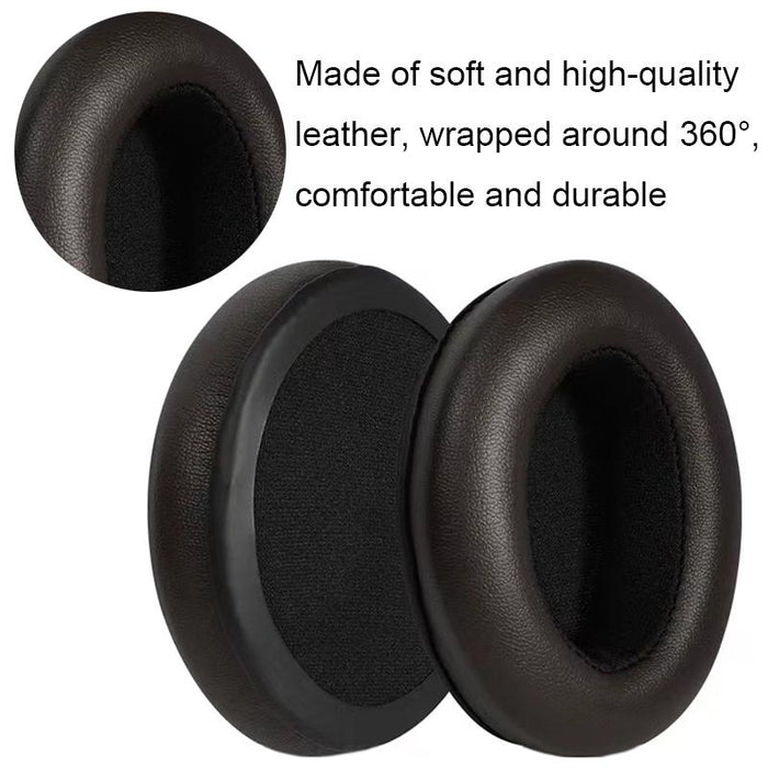 For Sennheiser Momentum 2Pcs Soft Comfortable Headset Sponge Cover - Black Protein