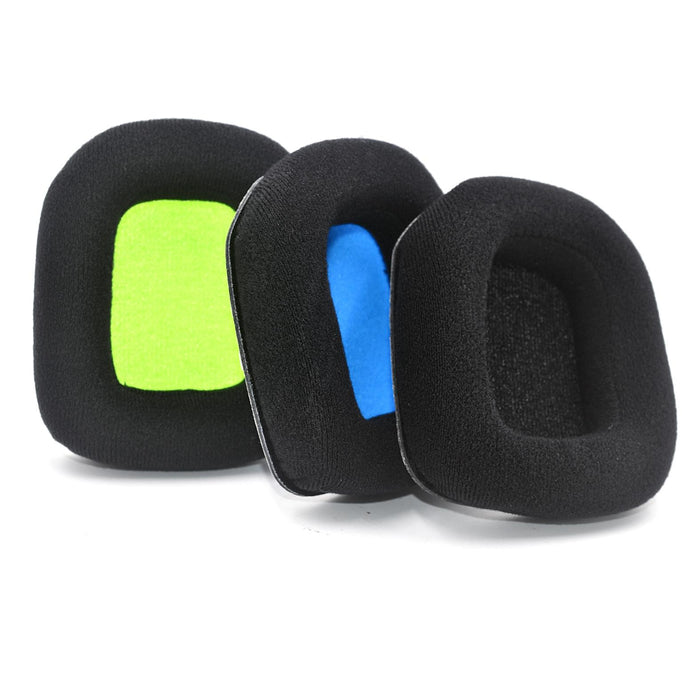 For Logitech Astro A20 2Pcs Fleece Memory Foam Headphone Covers Earmuffs Black Blue Net