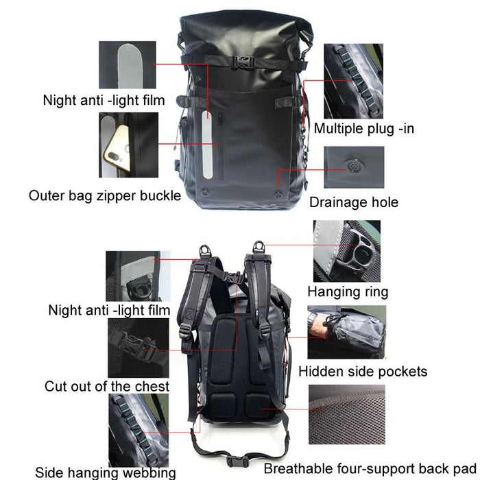 Waterproof Diving Fins Bag Scuba Swimming Backpack