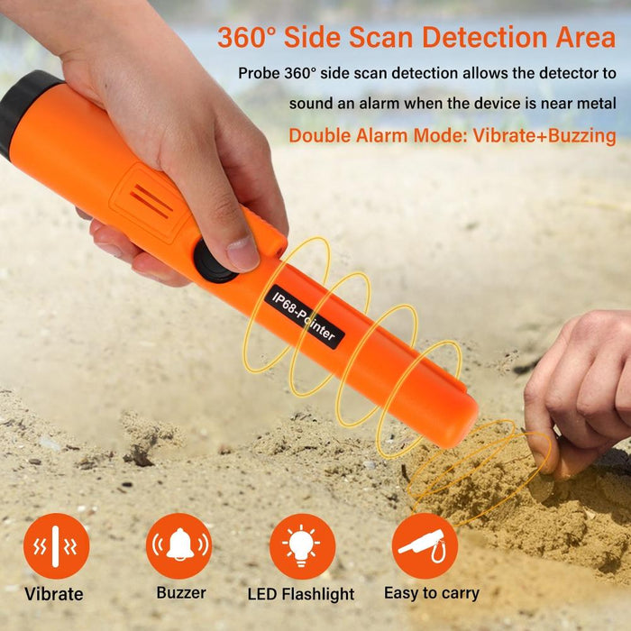 Ip68-Pointer Handheld Metal Detector 3M Waterproof Positioning Stick