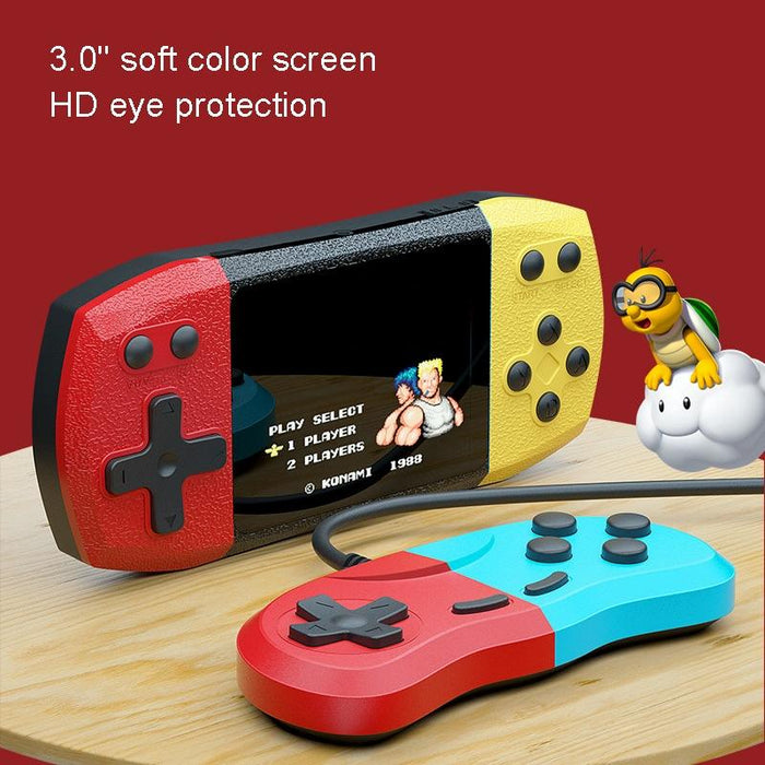 F1 3 Inch Horizontal Screen 620 In 1 Large Screen Pocket Console - Single Player Red Yellow