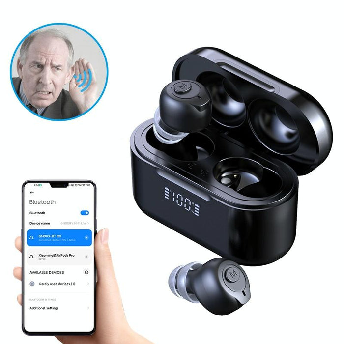 Bluetooth Dual Host Hearing Aid Lcd Display Elderly Sound Amplifier