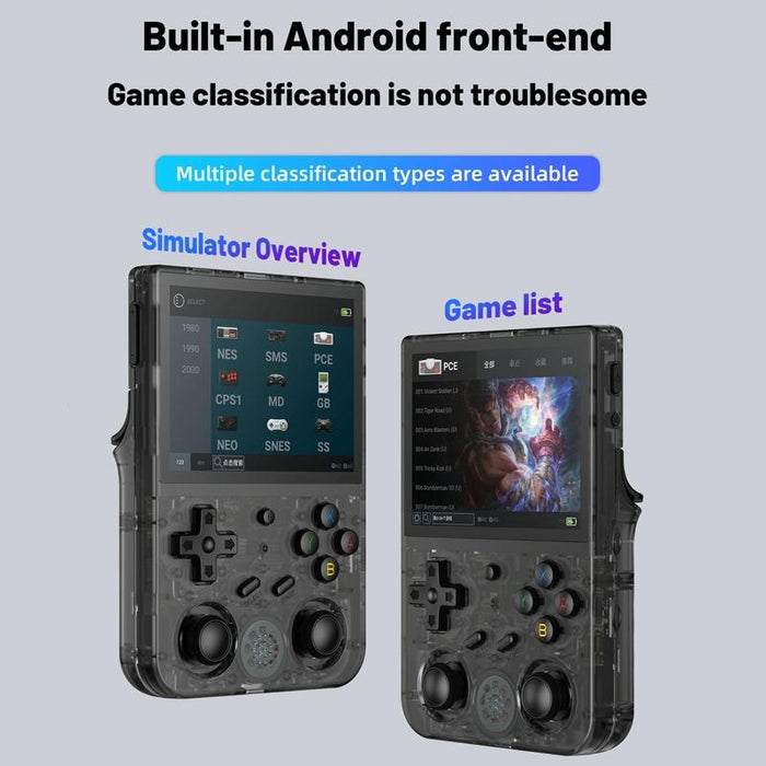 Rg353V 3.5 Inch Wireless Game Box Android 11 Linux Os Handheld Game Console 64G 15 000 Games Gray