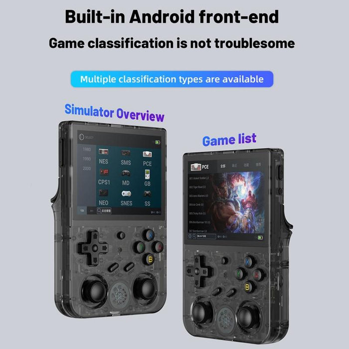 Rg353V 3.5 Inch Wireless Game Box Android 11 Linux Os Handheld Game Console 128G 25000 Games Gray