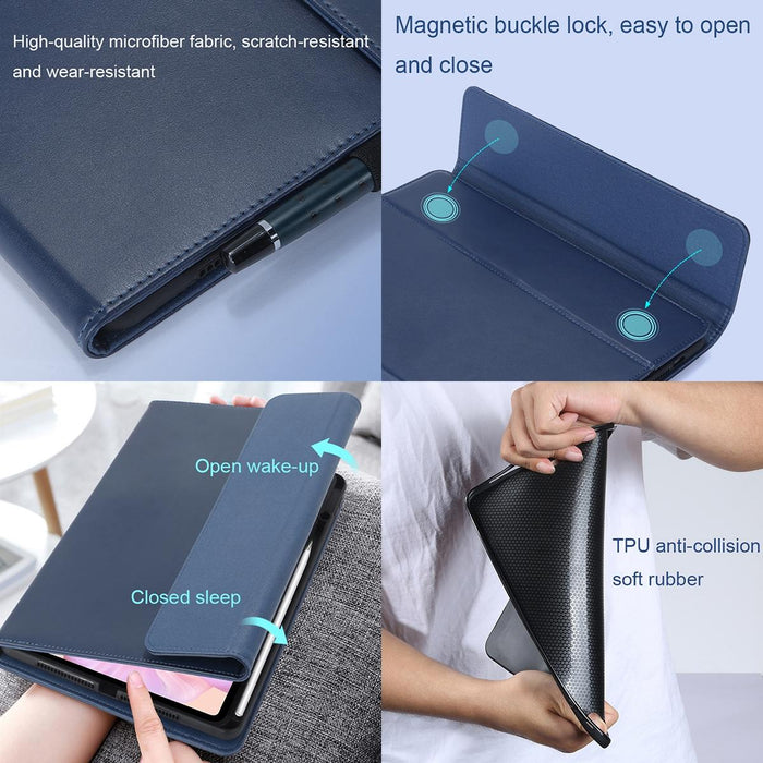 For Huawei Matepad Pro 12.6 Inches Microfiber Lambskin Rotatable Magnetic Tablet Protective Cover