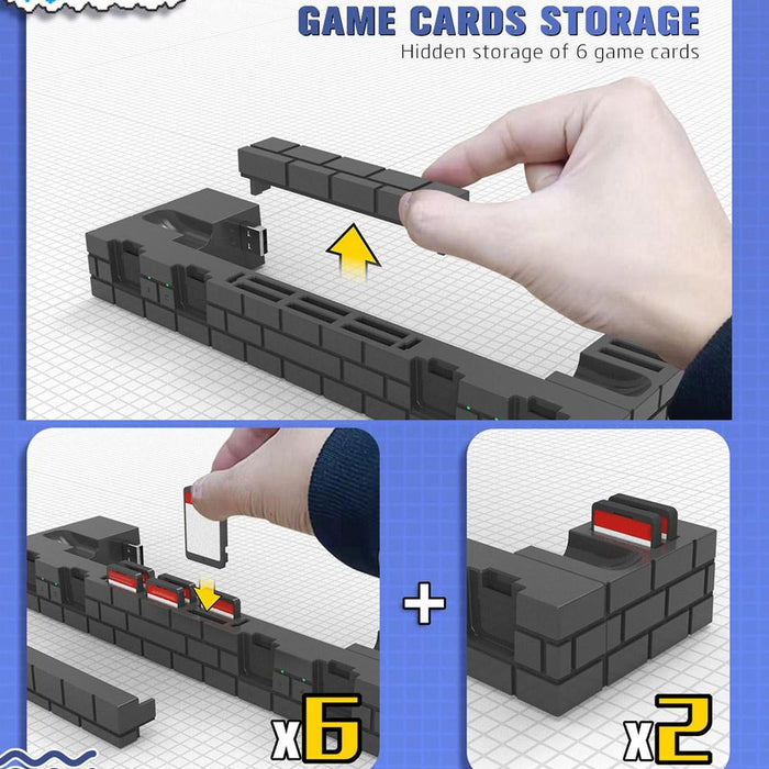 Switch Oled Power Bracket With Game Card Storage