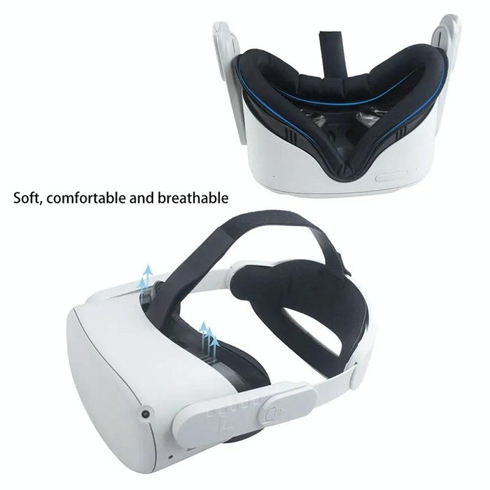 For Meta Quest 2 Vr Headset Anti-Sweat Eye Mask Vr Facial Interface Bracket Cover Black