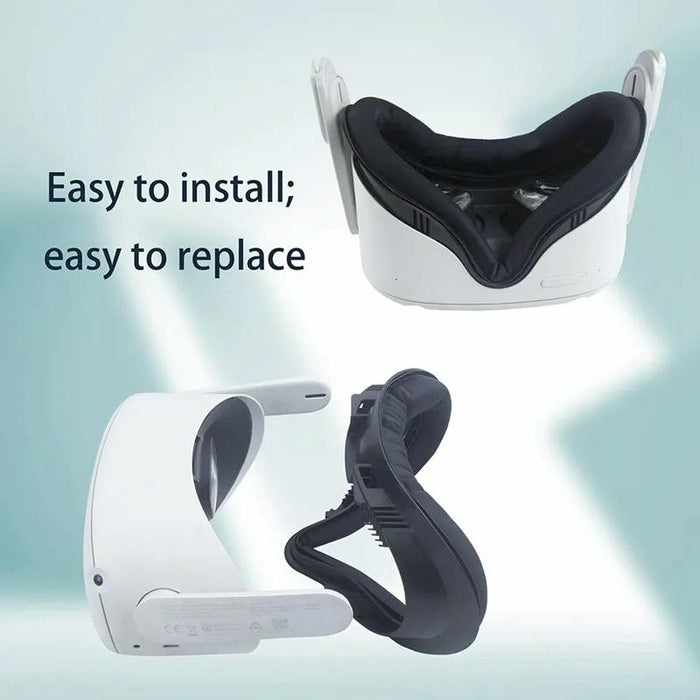 For Meta Quest 2 Vr Headset Anti-Sweat Eye Mask Vr Facial Interface Bracket Cover Black