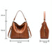 7871 Large Capacity Adjustable Leather Tote Bag