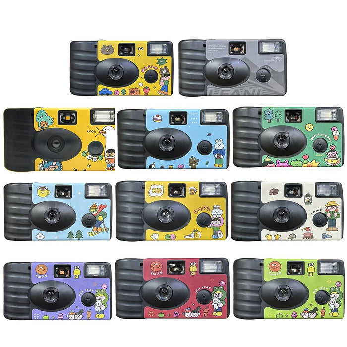 27Pcs Click Retro Film Camera Waterproof Cartoon Decorative Stickers Without Camera