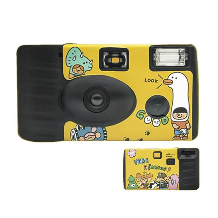 27Pcs Click Retro Film Camera Waterproof Cartoon Decorative Stickers Without Camera