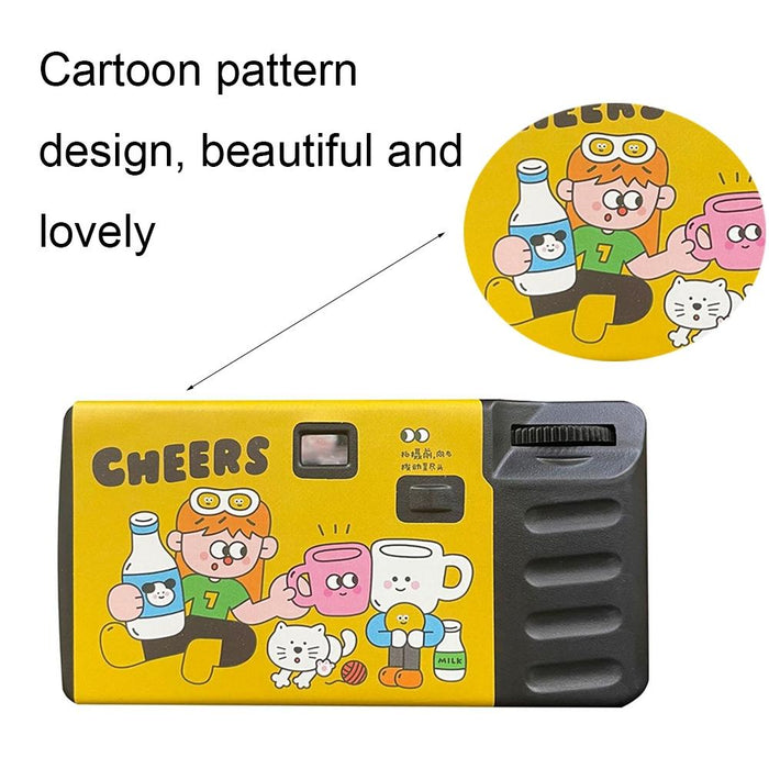 27Pcs Click Retro Film Camera Waterproof Cartoon Decorative Stickers Without Camera