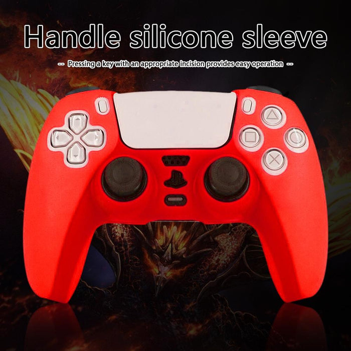 For Ps5 Controller Silicone Case Protective Cover - White