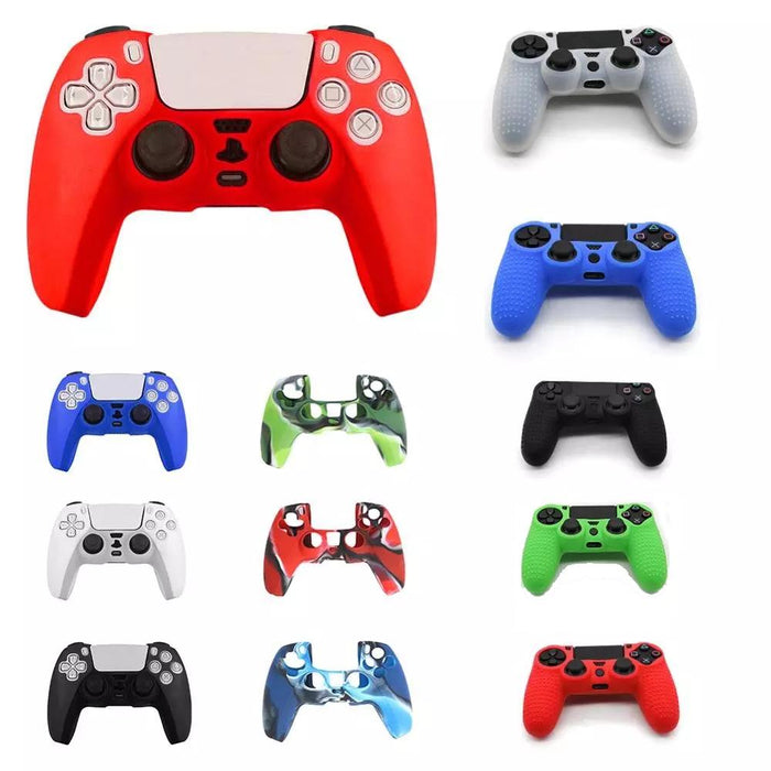 For Ps5 Controller Silicone Case Protective Cover - Camouflage Blue