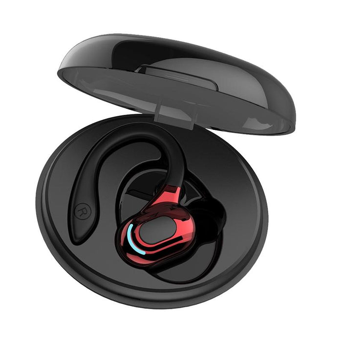 F8 Hanging Ear Stereo Wireless Bluetooth Earphones With Charging Bin