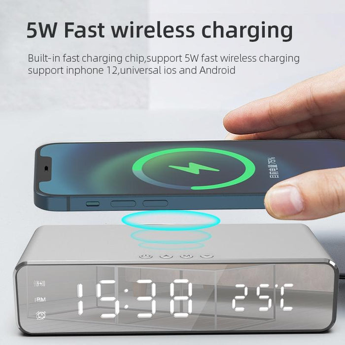 Wireless Charging Desktop Phone With Clock & Temperature Display