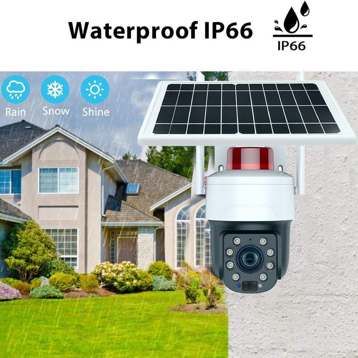 Graffiti 5Mp Wifi Wireless Solar Camera 30X Optical Zoom Auto Tracking Patrol Ip66 Waterproof