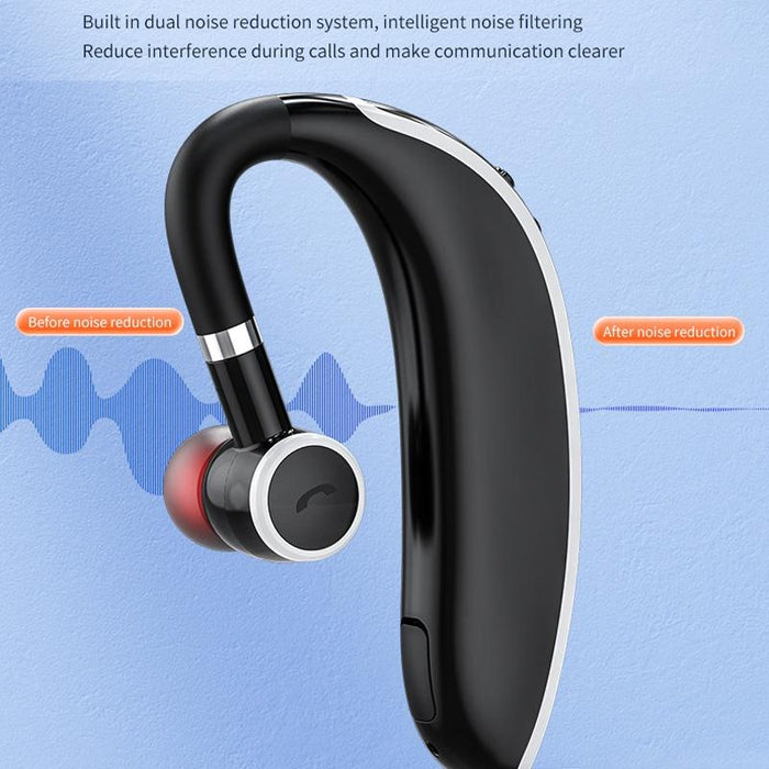 Gl20 Digital Single-Ear Rotating Universal Bluetooth Earphone Black White